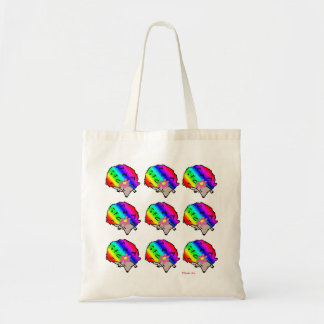 Bolsa de compras Psicodelic Rainbow Hedgehog Canva