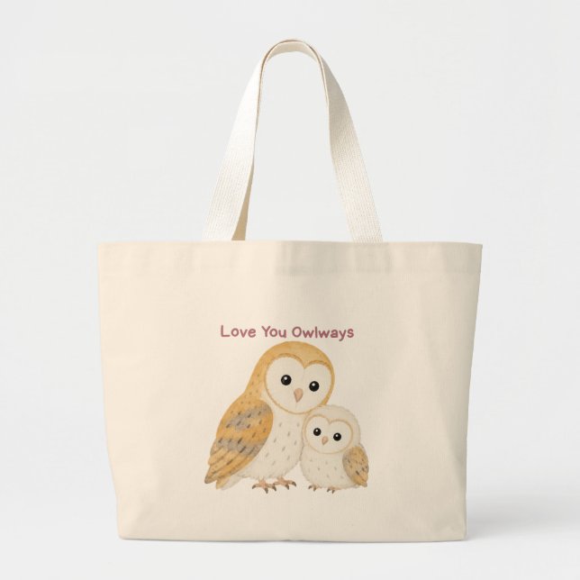 Bolsa de compras reutilizable Amor Te Lechuzo Cute (Frente)