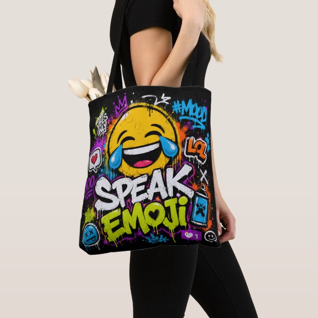 Bolsa de compras reutilizable de Emoji de Viaje Re (Detalle)