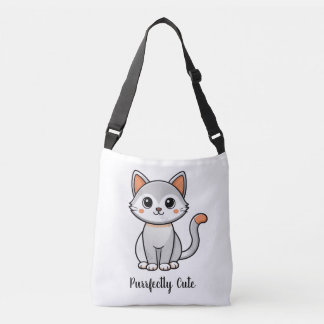 Bolsa de compras reutilizable gatito gris perfecta