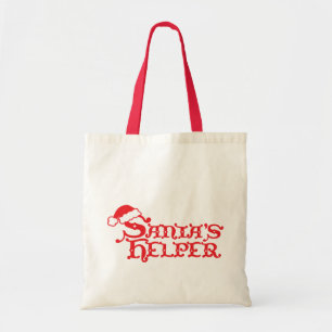 Bolsa de compras roja de temporada para ayudante d