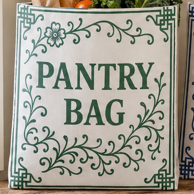 BOLSA DE COMPRAS "TÉ VERDE" - TOTE CHINOISERIE  (Our Totes: "GREEN TEA"; 2 sizes)