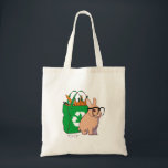 Bolsa de Conejo Hipster (sin texto)<br><div class="desc">Hipster Bunny compra productos locales en el mercado de los agricultores.</div>