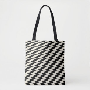 Bolsa de contacto con el patrón de zigzag negro y