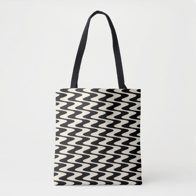 Bolsa de contacto con el patrón de zigzag negro y  (Anverso)
