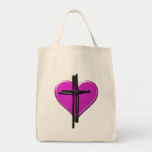 Bolsa de Corazón de Tinta y Lienzo Cruzado