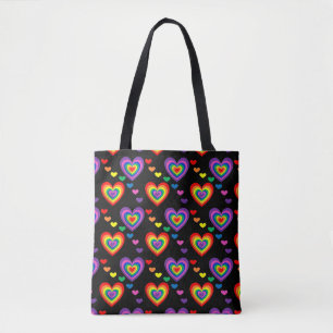 Bolsa de corazones arcoiris