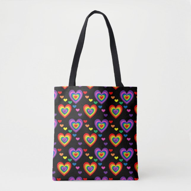 Bolsa de corazones arcoiris (Anverso)