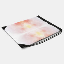 Bolsa de cordón con acuarela suave y simétrica