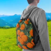 Bolsa de cordón de Marigolds naranjas