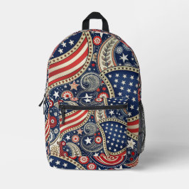 Bolsa de corte de corte de paisley patriótica