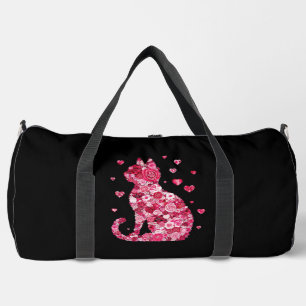 Bolsa de corte de impresión de gato floral