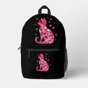 Bolsa de corte de impresión de gato floral