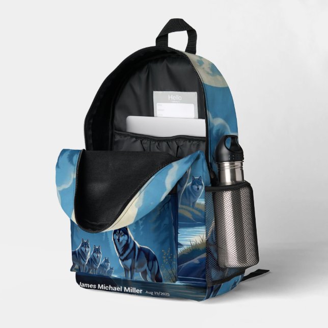 Bolsa de corte de impresión en Wolf (Esquina trasera derecha (abierta))