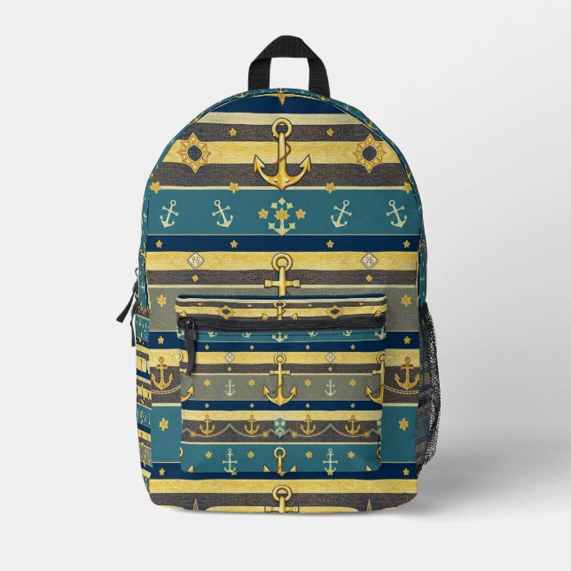 Bolsa de corte de impresión náutica (Anverso)