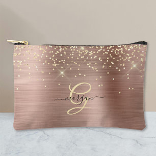 Bolsa de corte y costura con brillo dorado e impre