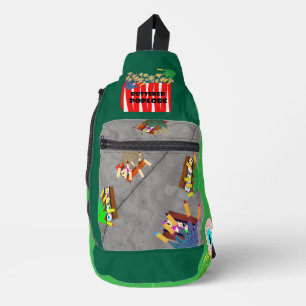 Bolsa de corte y costura con estampado de zombies
