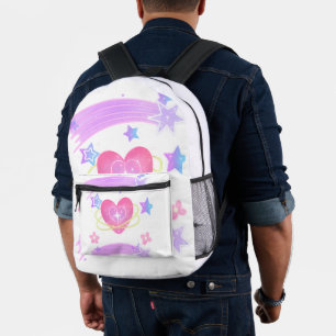 Bolsa de corte y costura con impresión de corazón 