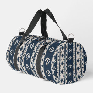 Bolsa de corte y costura de estampado azteca azul