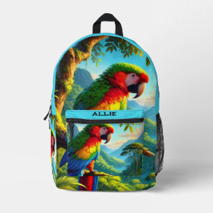 Bolsa de corte y costura de impresión tropical de 