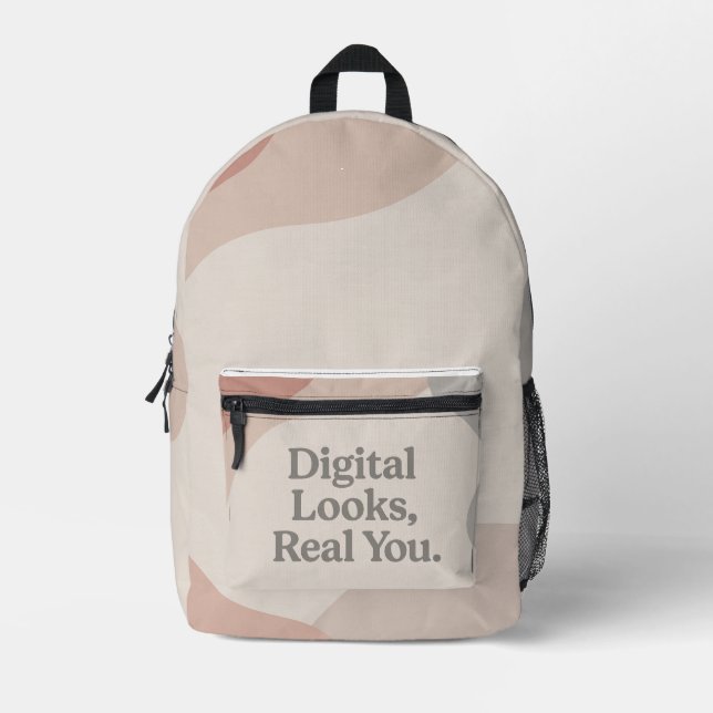 Bolsa de corte y costura de tonos de mármol beige  (Anverso)