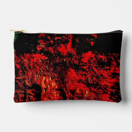 Bolsa de corte y costura reciclada roja, textura a