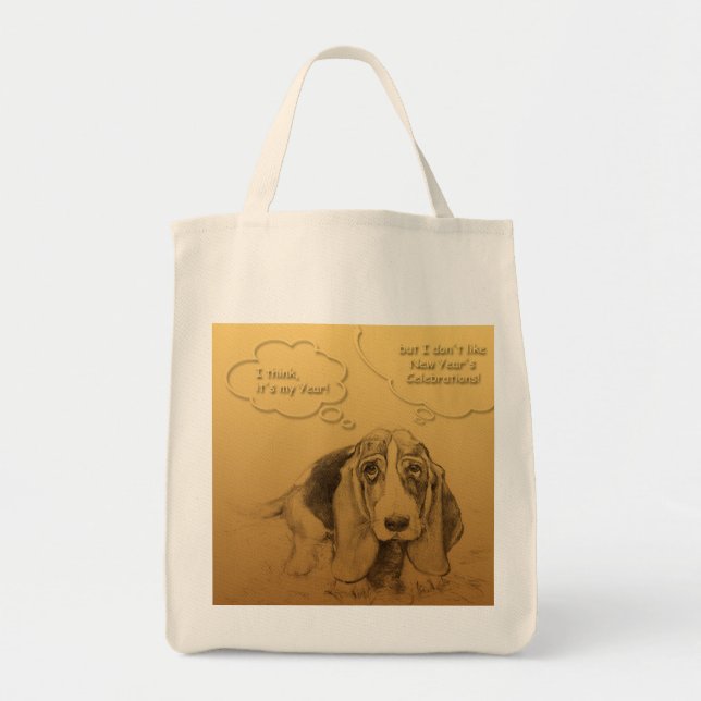 Bolsa de cosecha de algodón para Año de Perro Chin (Frente)