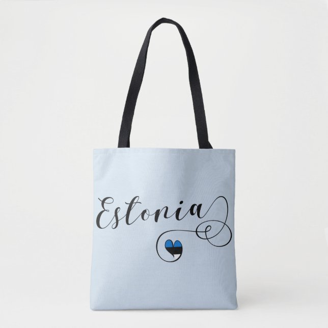 Bolsa de cosecha del corazón de Estonia, bandera e (Anverso)