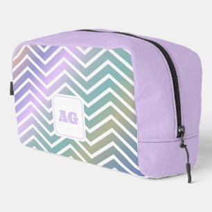 Bolsa de coser cortada con chevron de arcoíris abs