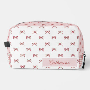 Bolsa de cosméticos Coquette con estampado de cuad