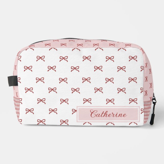 Bolsa de cosméticos Coquette con estampado de cuad (Anverso)