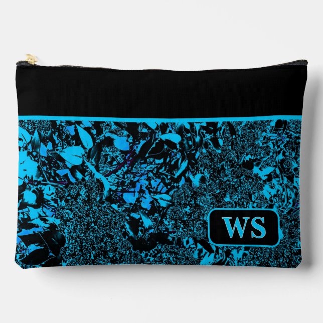 Bolsa de cosméticos de azul claro vibrante (Anverso)