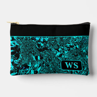 Bolsa de cosméticos de color turquesa brillante