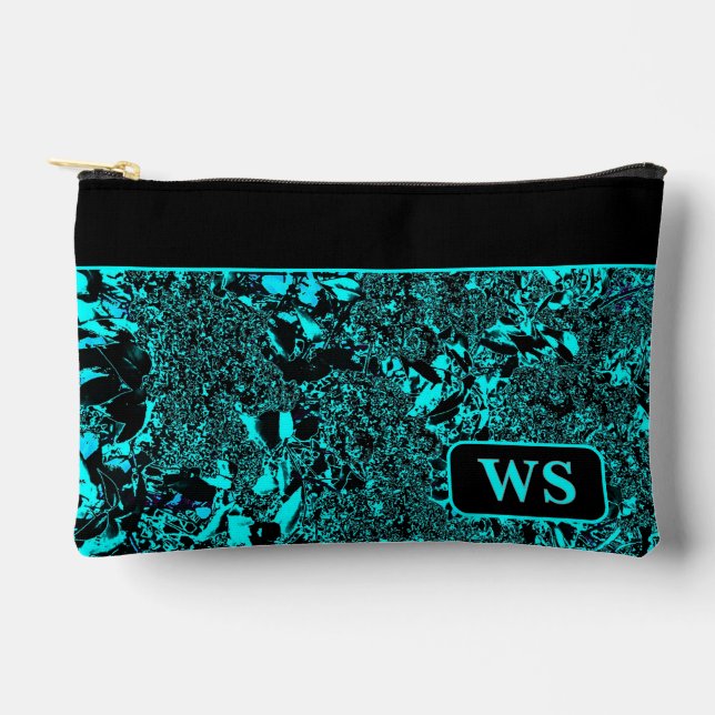 Bolsa de cosméticos de color turquesa brillante (Anverso)