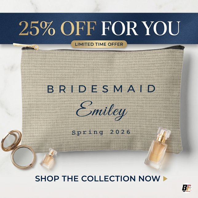 Bolsa de cosméticos para dama de honor personaliza (#weddingseason)