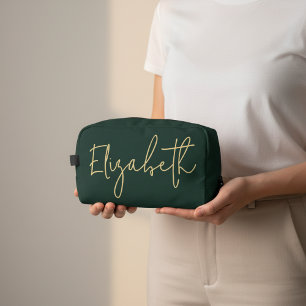 Bolsa de cosméticos personalizada verde regalo par