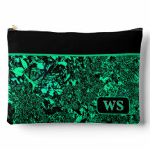 Bolsa de cosméticos verde vibrante
