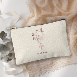 Bolsa de cosméticos y accesorios con ramillete flo