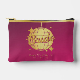 Bolsa de costura rosa para la novia en la despedid
