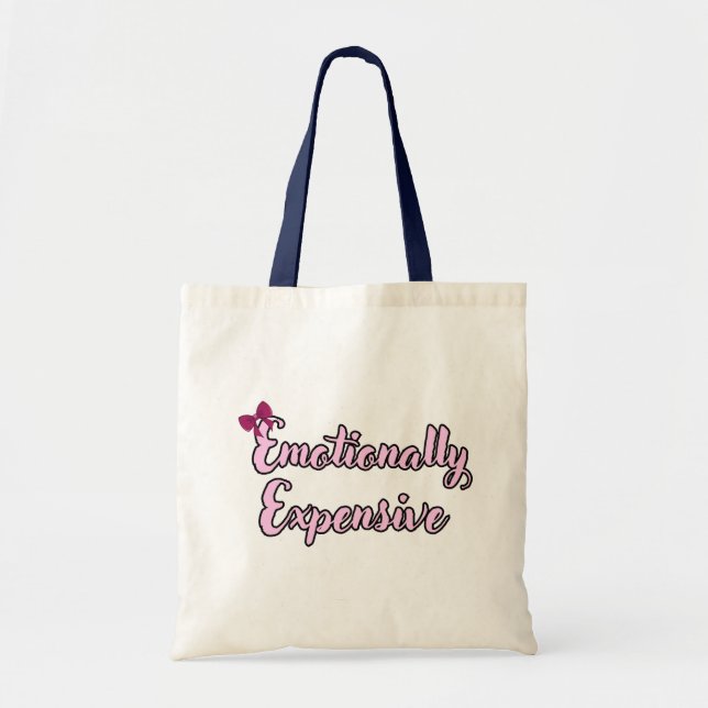 Bolsa de cotización divertida y sarcástica emocion (Frente)
