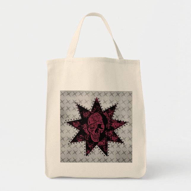 Bolsa de cráneo de punk (rosa oscuro) (Frente)