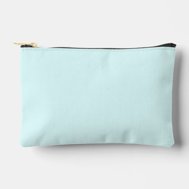 Bolsa de cremallera azul pastel personalizable (Anverso)