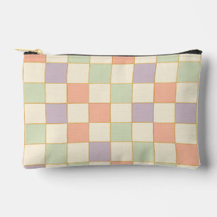 Bolsa de cremallera de cuadros pastel