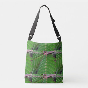 Bolsa de Crossbody con elegante hoja verde