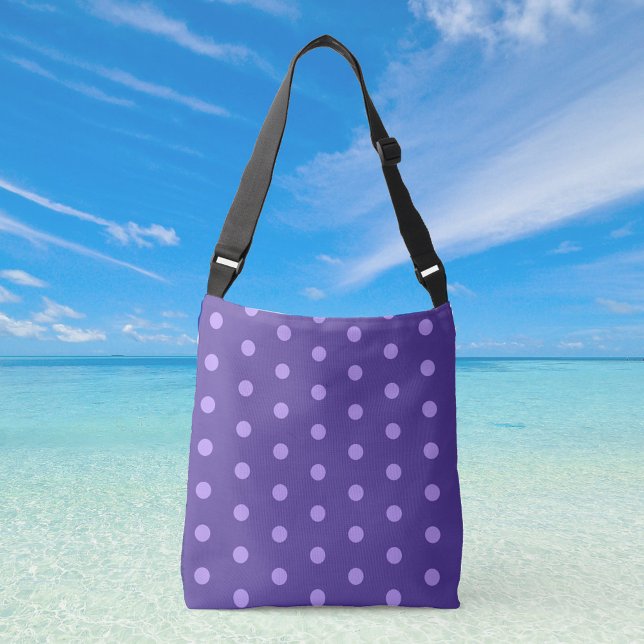 Bolsa de Crossbody con estampado púrpura Polka Dot (Subido por el creador)