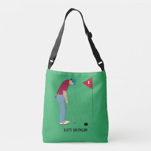Bolsa de Crossbody con tema de golf verde