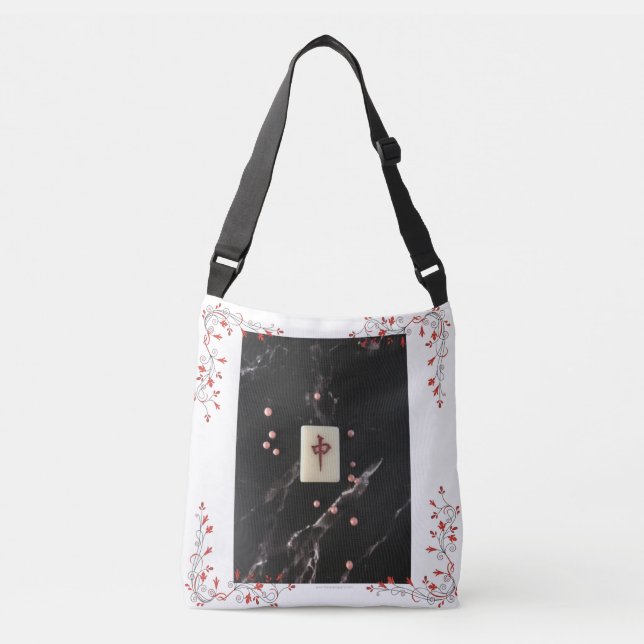 Bolsa de Crossbody con tema Mahjong y el Dragón Ro (Anverso)
