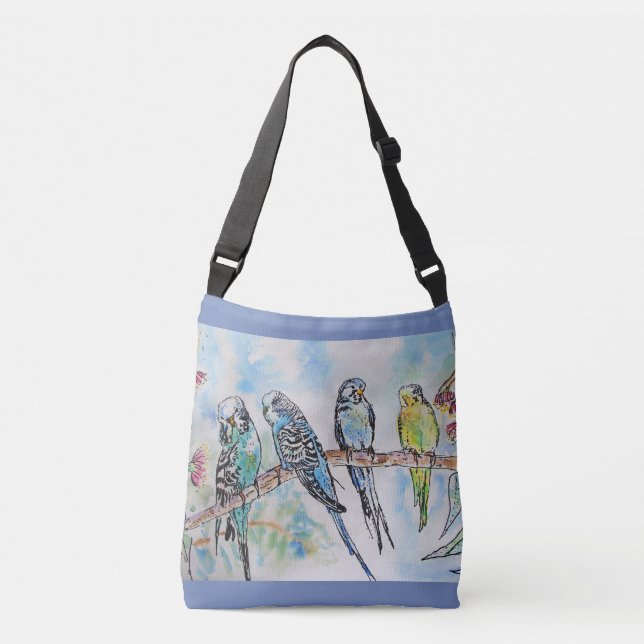 Bolsa de crossbody de Budgie Bird (Anverso)