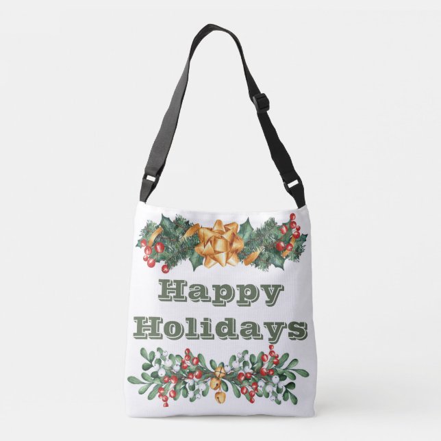 Bolsa de Crossbody de Felices Fiestas (Reverso)