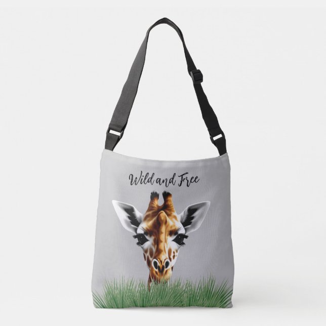 Bolsa De Crossbody De Girafa Silvestre Y Libre (Anverso)